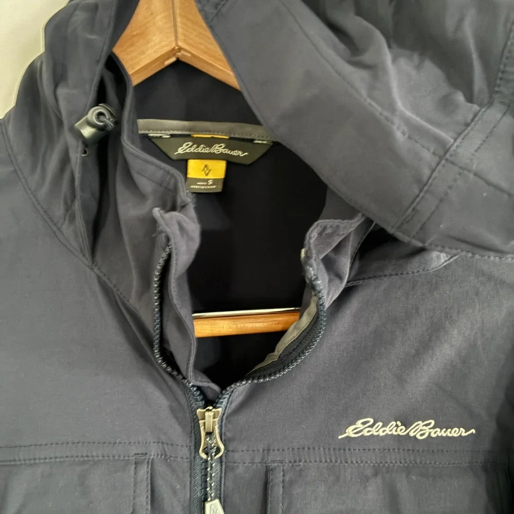 Eddie Bauer Travex Jacket Mens Size S Full Zip Hooded Embroidered Gorpcore - Picture 3 of 9